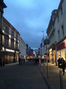 One of the city streets in Leeds